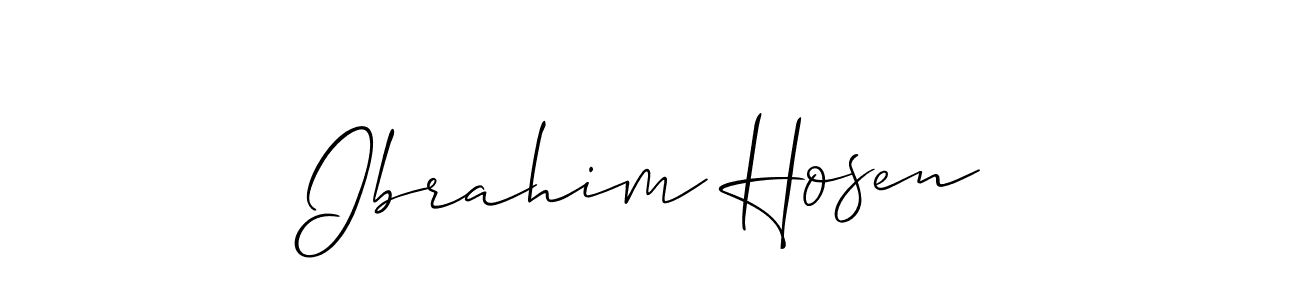 This is the best signature style for the Ibrahim Hosen name. Also you like these signature font (Allison_Script). Mix name signature. Ibrahim Hosen signature style 2 images and pictures png