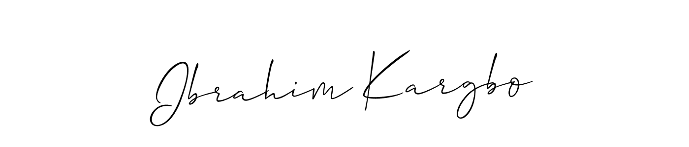 Best and Professional Signature Style for Ibrahim Kargbo. Allison_Script Best Signature Style Collection. Ibrahim Kargbo signature style 2 images and pictures png
