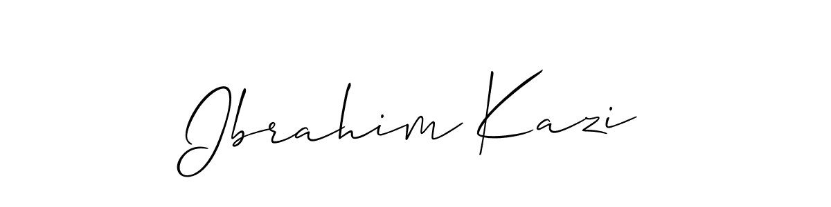 Design your own signature with our free online signature maker. With this signature software, you can create a handwritten (Allison_Script) signature for name Ibrahim Kazi. Ibrahim Kazi signature style 2 images and pictures png