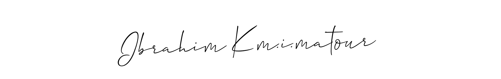 Design your own signature with our free online signature maker. With this signature software, you can create a handwritten (Allison_Script) signature for name Ibrahim Km.i.matour. Ibrahim Km.i.matour signature style 2 images and pictures png