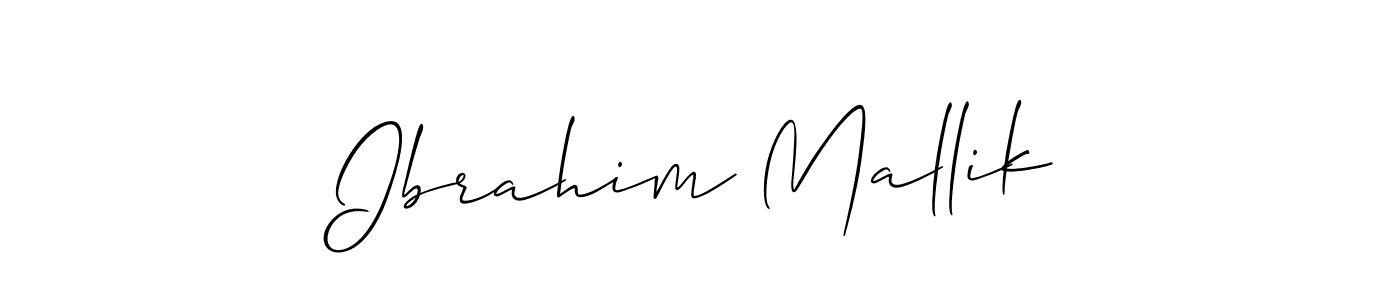 Also we have Ibrahim Mallik name is the best signature style. Create professional handwritten signature collection using Allison_Script autograph style. Ibrahim Mallik signature style 2 images and pictures png