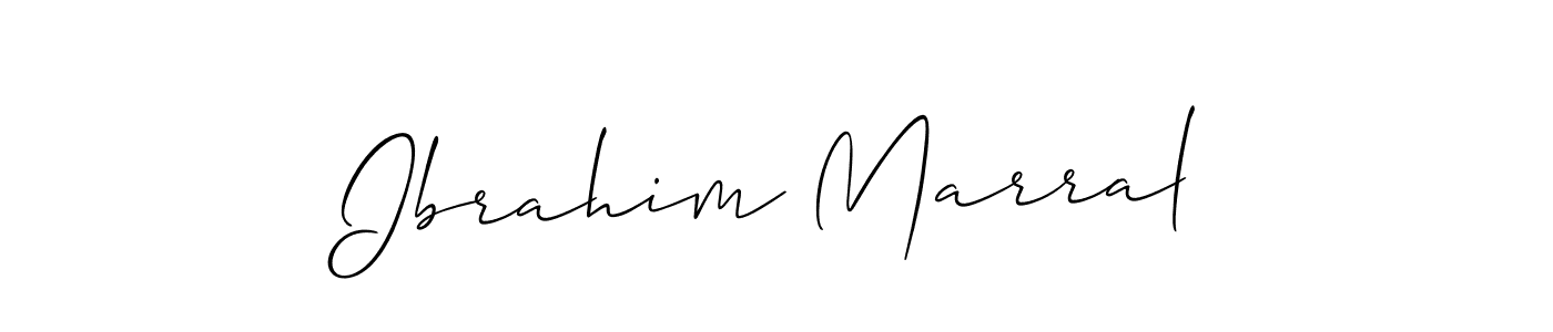 Make a beautiful signature design for name Ibrahim Marral. With this signature (Allison_Script) style, you can create a handwritten signature for free. Ibrahim Marral signature style 2 images and pictures png