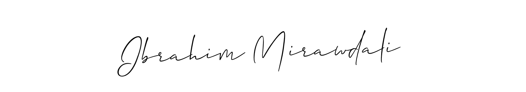 How to make Ibrahim Mirawdali signature? Allison_Script is a professional autograph style. Create handwritten signature for Ibrahim Mirawdali name. Ibrahim Mirawdali signature style 2 images and pictures png