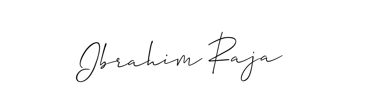 Make a beautiful signature design for name Ibrahim Raja. With this signature (Allison_Script) style, you can create a handwritten signature for free. Ibrahim Raja signature style 2 images and pictures png