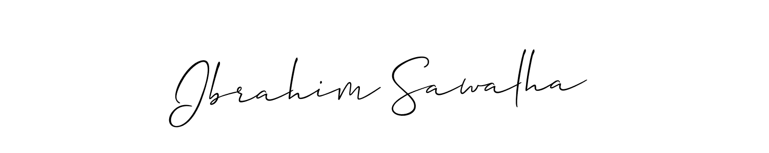 The best way (Allison_Script) to make a short signature is to pick only two or three words in your name. The name Ibrahim Sawalha include a total of six letters. For converting this name. Ibrahim Sawalha signature style 2 images and pictures png
