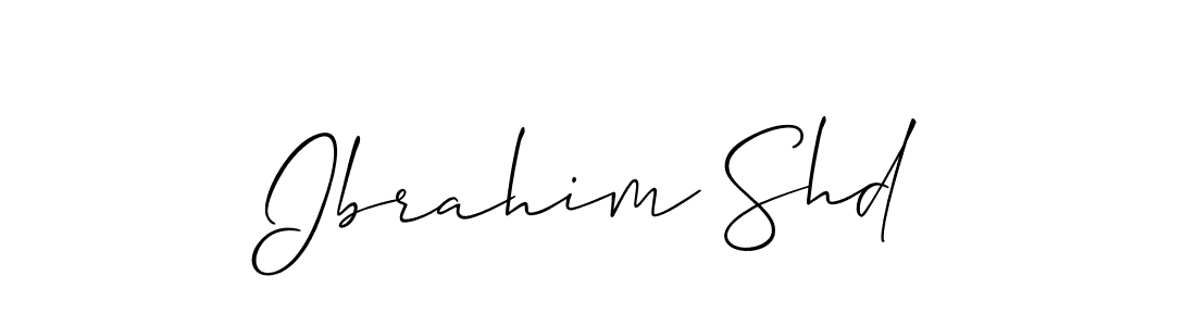 The best way (Allison_Script) to make a short signature is to pick only two or three words in your name. The name Ibrahim Shd include a total of six letters. For converting this name. Ibrahim Shd signature style 2 images and pictures png