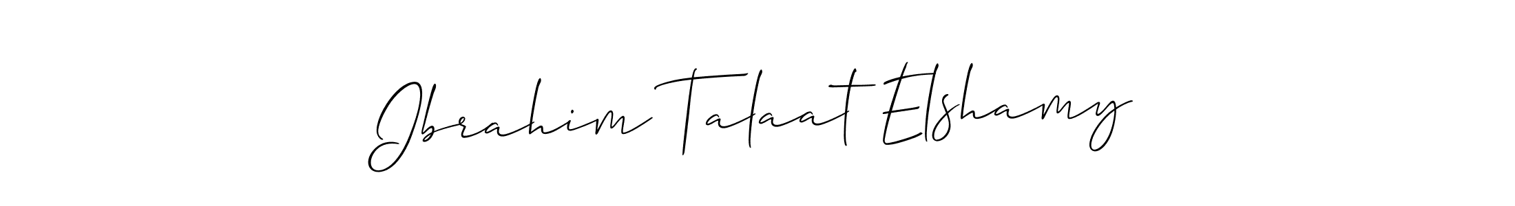 Design your own signature with our free online signature maker. With this signature software, you can create a handwritten (Allison_Script) signature for name Ibrahim Talaat Elshamy. Ibrahim Talaat Elshamy signature style 2 images and pictures png