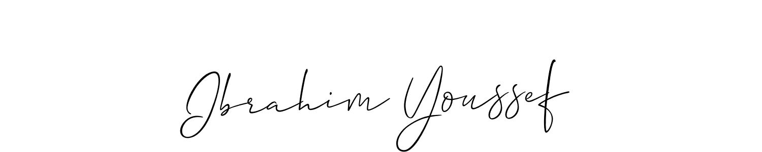Make a beautiful signature design for name Ibrahim Youssef. With this signature (Allison_Script) style, you can create a handwritten signature for free. Ibrahim Youssef signature style 2 images and pictures png