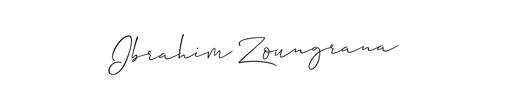 This is the best signature style for the Ibrahim Zoungrana name. Also you like these signature font (Allison_Script). Mix name signature. Ibrahim Zoungrana signature style 2 images and pictures png