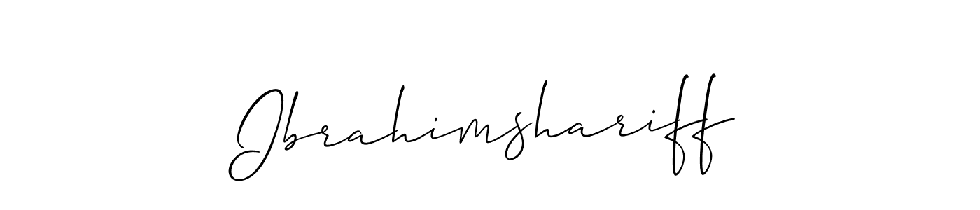 Create a beautiful signature design for name Ibrahimshariff. With this signature (Allison_Script) fonts, you can make a handwritten signature for free. Ibrahimshariff signature style 2 images and pictures png