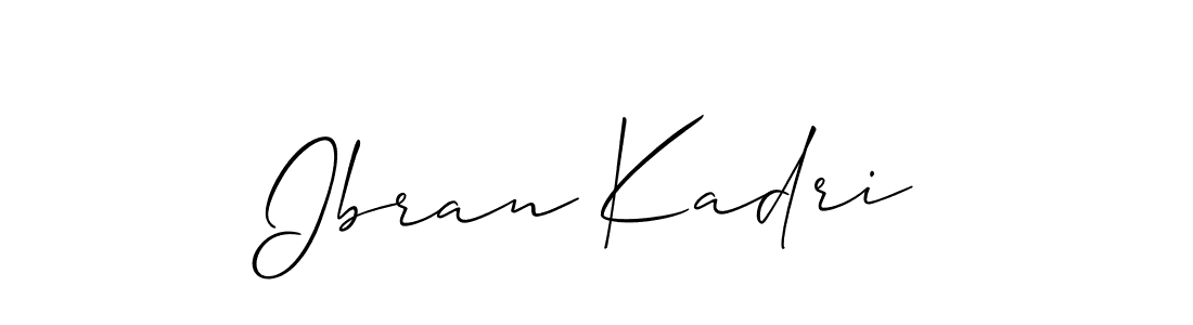 It looks lik you need a new signature style for name Ibran Kadri. Design unique handwritten (Allison_Script) signature with our free signature maker in just a few clicks. Ibran Kadri signature style 2 images and pictures png