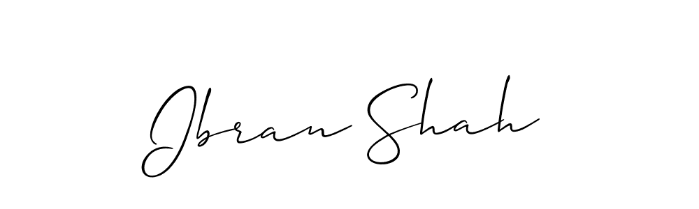 Allison_Script is a professional signature style that is perfect for those who want to add a touch of class to their signature. It is also a great choice for those who want to make their signature more unique. Get Ibran Shah name to fancy signature for free. Ibran Shah signature style 2 images and pictures png