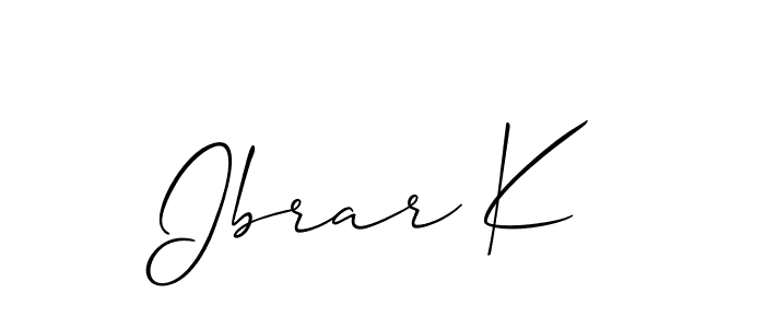 Make a short Ibrar K signature style. Manage your documents anywhere anytime using Allison_Script. Create and add eSignatures, submit forms, share and send files easily. Ibrar K signature style 2 images and pictures png