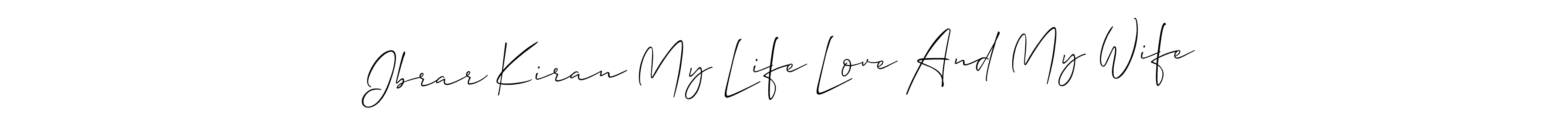 Once you've used our free online signature maker to create your best signature Allison_Script style, it's time to enjoy all of the benefits that Ibrar Kiran My Life Love And My Wife name signing documents. Ibrar Kiran My Life Love And My Wife signature style 2 images and pictures png