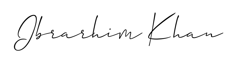 Try this chic Ibrarhim Khan handwritten sign style. Using Allison_Script font elements, it gives your name a sleek, memorable identity. Ibrarhim Khan signature style 2 images and pictures png