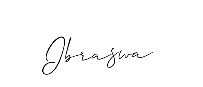 The best way (Allison_Script) to make a short signature is to pick only two or three words in your name. The name Ibraswa include a total of six letters. For converting this name. Ibraswa signature style 2 images and pictures png