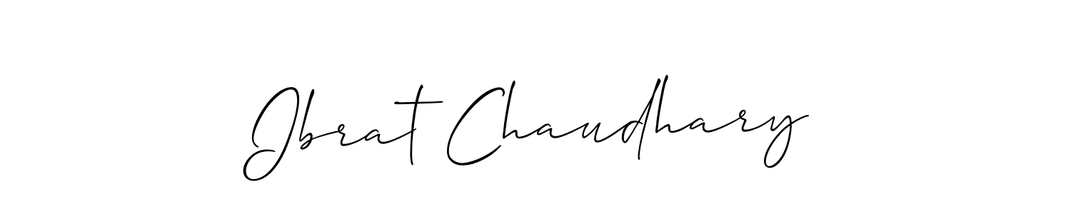 You should practise on your own different ways (Allison_Script) to write your name (Ibrat Chaudhary) in signature. don't let someone else do it for you. Ibrat Chaudhary signature style 2 images and pictures png