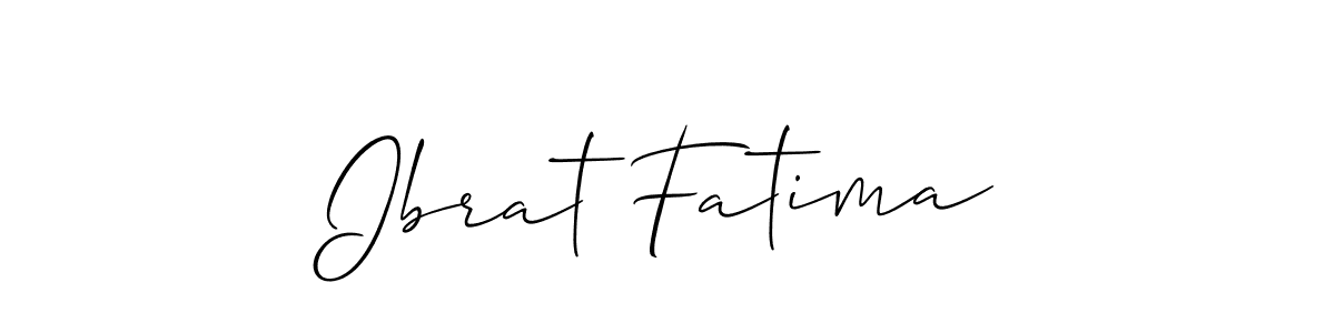 Design your own signature with our free online signature maker. With this signature software, you can create a handwritten (Allison_Script) signature for name Ibrat Fatima. Ibrat Fatima signature style 2 images and pictures png