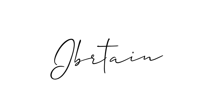 It looks lik you need a new signature style for name Ibrtain. Design unique handwritten (Allison_Script) signature with our free signature maker in just a few clicks. Ibrtain signature style 2 images and pictures png