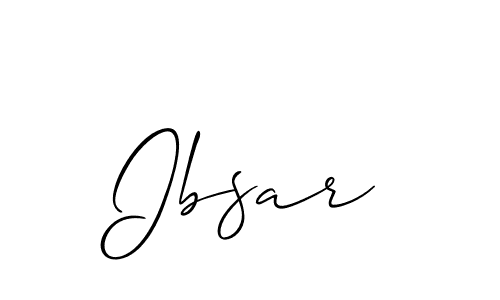 Ibsar stylish signature style. Best Handwritten Sign (Allison_Script) for my name. Handwritten Signature Collection Ideas for my name Ibsar. Ibsar signature style 2 images and pictures png