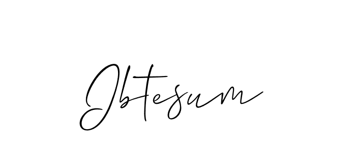 Design your own signature with our free online signature maker. With this signature software, you can create a handwritten (Allison_Script) signature for name Ibtesum. Ibtesum signature style 2 images and pictures png