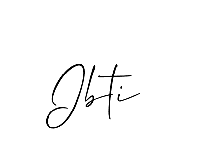 Also we have Ibti name is the best signature style. Create professional handwritten signature collection using Allison_Script autograph style. Ibti signature style 2 images and pictures png