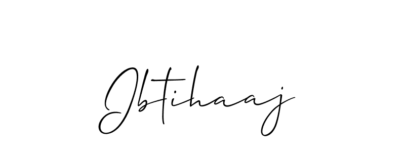 The best way (Allison_Script) to make a short signature is to pick only two or three words in your name. The name Ibtihaaj include a total of six letters. For converting this name. Ibtihaaj signature style 2 images and pictures png