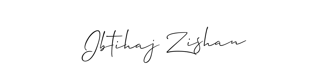 Allison_Script is a professional signature style that is perfect for those who want to add a touch of class to their signature. It is also a great choice for those who want to make their signature more unique. Get Ibtihaj Zishan name to fancy signature for free. Ibtihaj Zishan signature style 2 images and pictures png