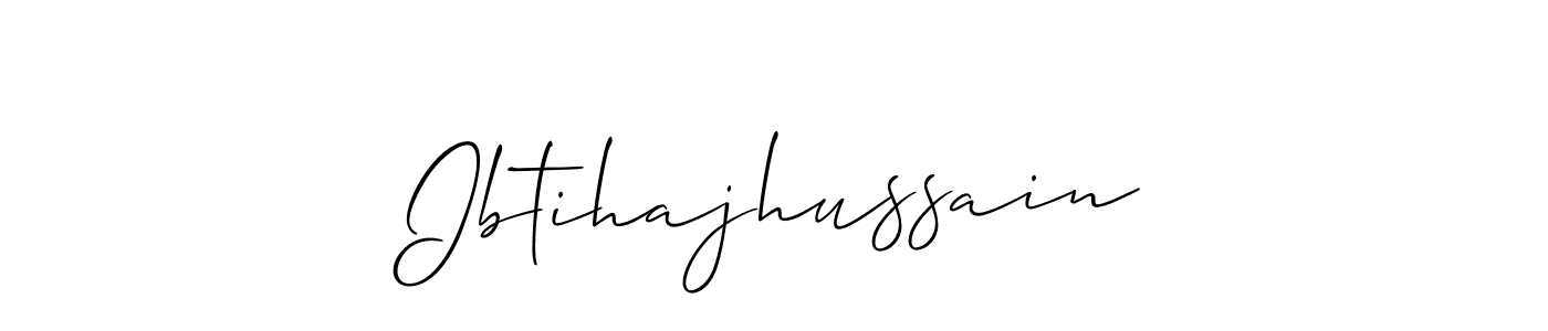 It looks lik you need a new signature style for name Ibtihajhussain. Design unique handwritten (Allison_Script) signature with our free signature maker in just a few clicks. Ibtihajhussain signature style 2 images and pictures png