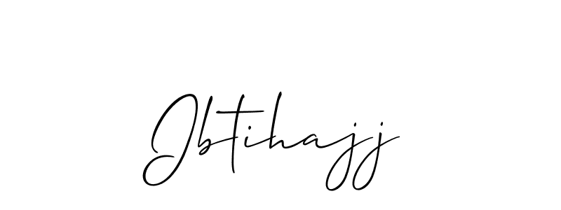 Use a signature maker to create a handwritten signature online. With this signature software, you can design (Allison_Script) your own signature for name Ibtihajj. Ibtihajj signature style 2 images and pictures png