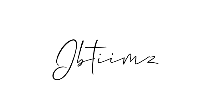 if you are searching for the best signature style for your name Ibtiimz. so please give up your signature search. here we have designed multiple signature styles  using Allison_Script. Ibtiimz signature style 2 images and pictures png