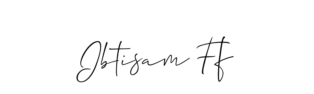 if you are searching for the best signature style for your name Ibtisam Ff. so please give up your signature search. here we have designed multiple signature styles  using Allison_Script. Ibtisam Ff signature style 2 images and pictures png