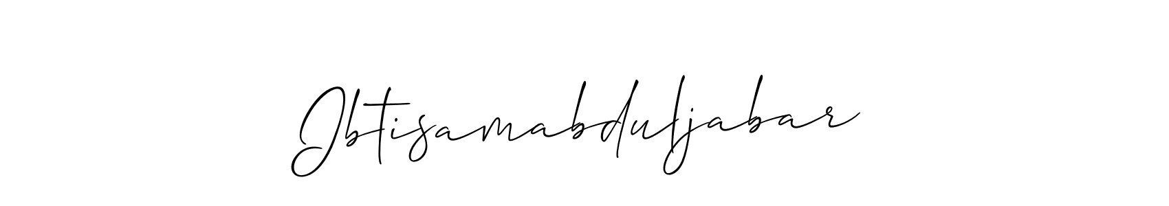 if you are searching for the best signature style for your name Ibtisamabduljabar. so please give up your signature search. here we have designed multiple signature styles  using Allison_Script. Ibtisamabduljabar signature style 2 images and pictures png