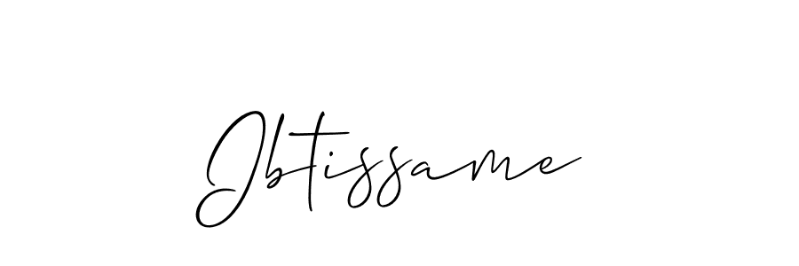 if you are searching for the best signature style for your name Ibtissame. so please give up your signature search. here we have designed multiple signature styles  using Allison_Script. Ibtissame signature style 2 images and pictures png