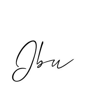 Design your own signature with our free online signature maker. With this signature software, you can create a handwritten (Allison_Script) signature for name Ibu. Ibu signature style 2 images and pictures png