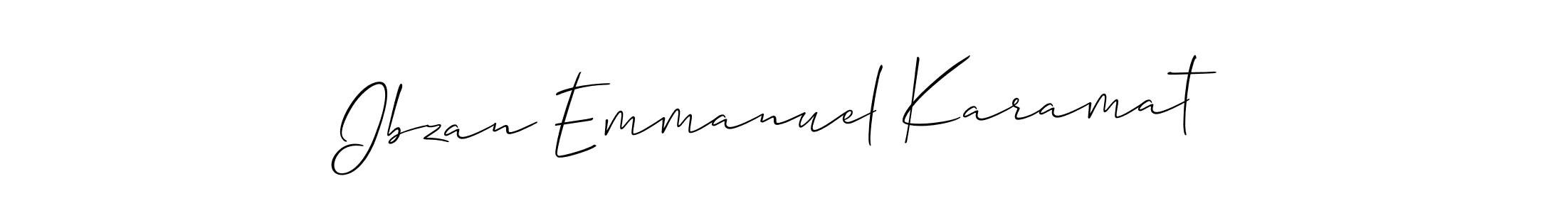 Also You can easily find your signature by using the search form. We will create Ibzan Emmanuel Karamat name handwritten signature images for you free of cost using Allison_Script sign style. Ibzan Emmanuel Karamat signature style 2 images and pictures png