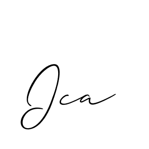 How to make Ica signature? Allison_Script is a professional autograph style. Create handwritten signature for Ica name. Ica signature style 2 images and pictures png