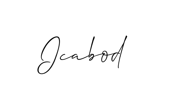 Make a beautiful signature design for name Icabod. With this signature (Allison_Script) style, you can create a handwritten signature for free. Icabod signature style 2 images and pictures png