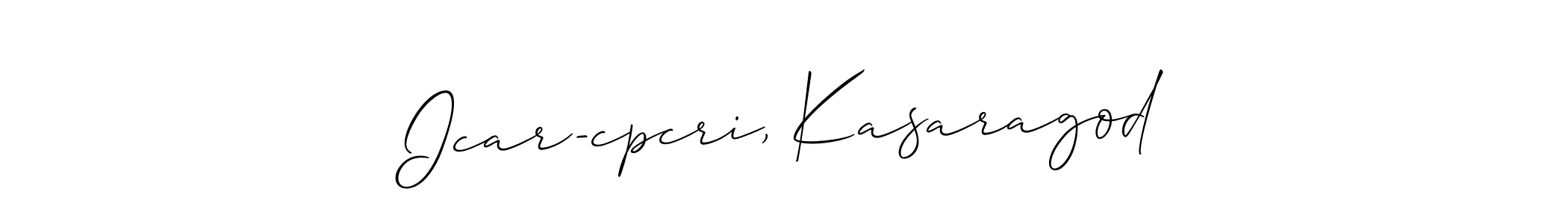 How to make Icar-cpcri, Kasaragod signature? Allison_Script is a professional autograph style. Create handwritten signature for Icar-cpcri, Kasaragod name. Icar-cpcri, Kasaragod signature style 2 images and pictures png