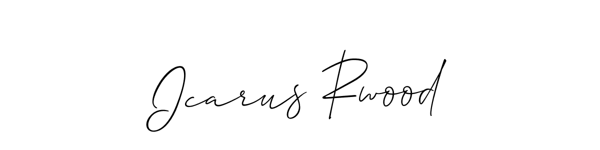 How to make Icarus Rwood signature? Allison_Script is a professional autograph style. Create handwritten signature for Icarus Rwood name. Icarus Rwood signature style 2 images and pictures png
