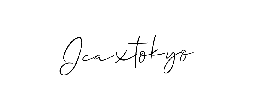 Similarly Allison_Script is the best handwritten signature design. Signature creator online .You can use it as an online autograph creator for name Icaxtokyo. Icaxtokyo signature style 2 images and pictures png