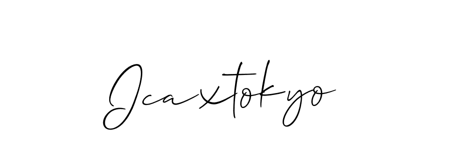 Also You can easily find your signature by using the search form. We will create Icaxtokyo name handwritten signature images for you free of cost using Allison_Script sign style. Icaxtokyo signature style 2 images and pictures png