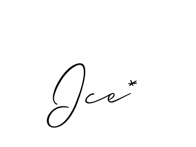 Make a beautiful signature design for name Ice*. With this signature (Allison_Script) style, you can create a handwritten signature for free. Ice* signature style 2 images and pictures png