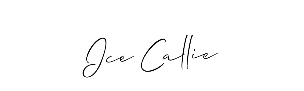 Make a beautiful signature design for name Ice Callie. With this signature (Allison_Script) style, you can create a handwritten signature for free. Ice Callie signature style 2 images and pictures png