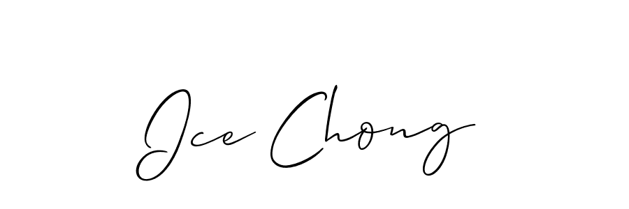 Use a signature maker to create a handwritten signature online. With this signature software, you can design (Allison_Script) your own signature for name Ice Chong. Ice Chong signature style 2 images and pictures png