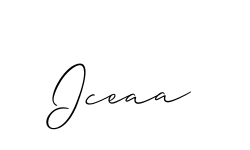 How to make Iceaa name signature. Use Allison_Script style for creating short signs online. This is the latest handwritten sign. Iceaa signature style 2 images and pictures png