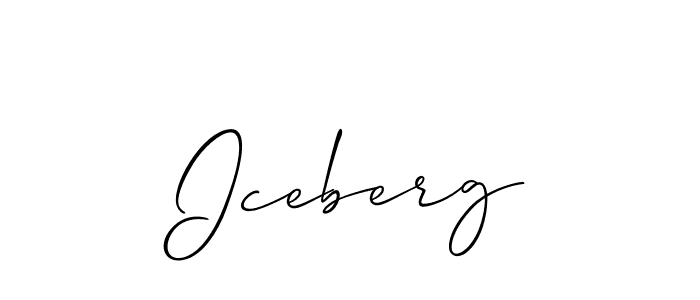 The best way (Allison_Script) to make a short signature is to pick only two or three words in your name. The name Iceberg include a total of six letters. For converting this name. Iceberg signature style 2 images and pictures png