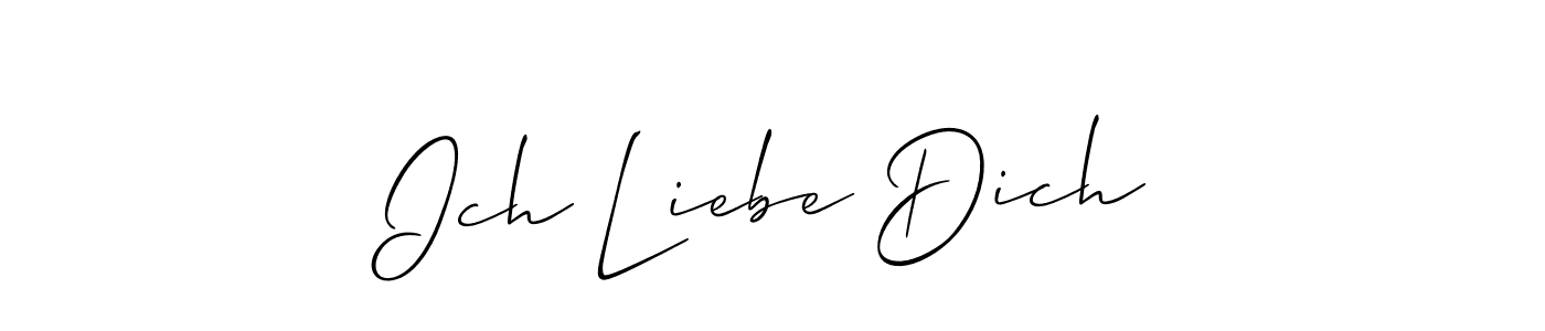 Use a signature maker to create a handwritten signature online. With this signature software, you can design (Allison_Script) your own signature for name Ich Liebe Dich. Ich Liebe Dich signature style 2 images and pictures png