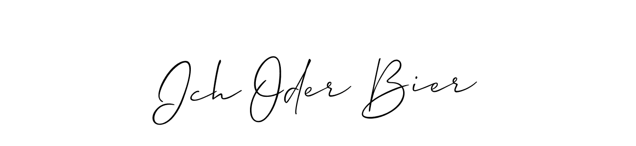 Check out images of Autograph of Ich Oder Bier name. Actor Ich Oder Bier Signature Style. Allison_Script is a professional sign style online. Ich Oder Bier signature style 2 images and pictures png