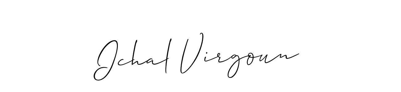 How to make Ichal Virgoun name signature. Use Allison_Script style for creating short signs online. This is the latest handwritten sign. Ichal Virgoun signature style 2 images and pictures png